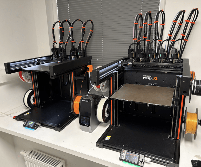 Prusa XL 3D printer with 5 extrusion heads